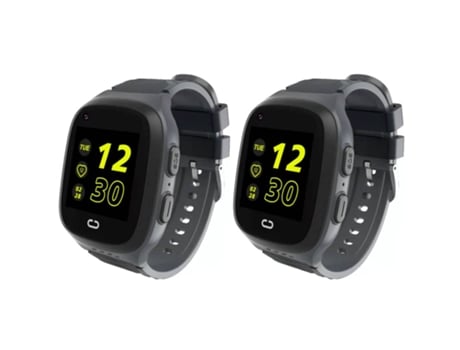 Smartwatch PETHUEL 4G Wifilbs Gps Sos Videochamada Alarme de Zona Notificação de Mensagem Controle Remoto Cerca Eletrônica Lt31 Preto 2Pcs