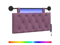 Cabeceira Suspensa com Luz Led Roxo Veludo MAISON EXCLUSIVE