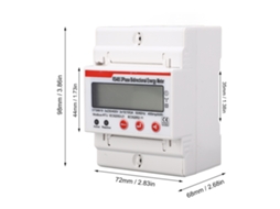 Laxiscreed - Medidor De Energia Trífase De Montagem Em Trilho, 4 Fios, Multifuncional Com Display Lcd