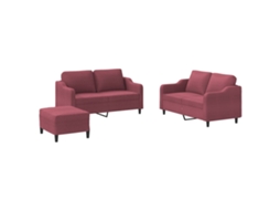Sofa Set, Sofa Sets Vidaxl Vermelho Tecido (n/a)