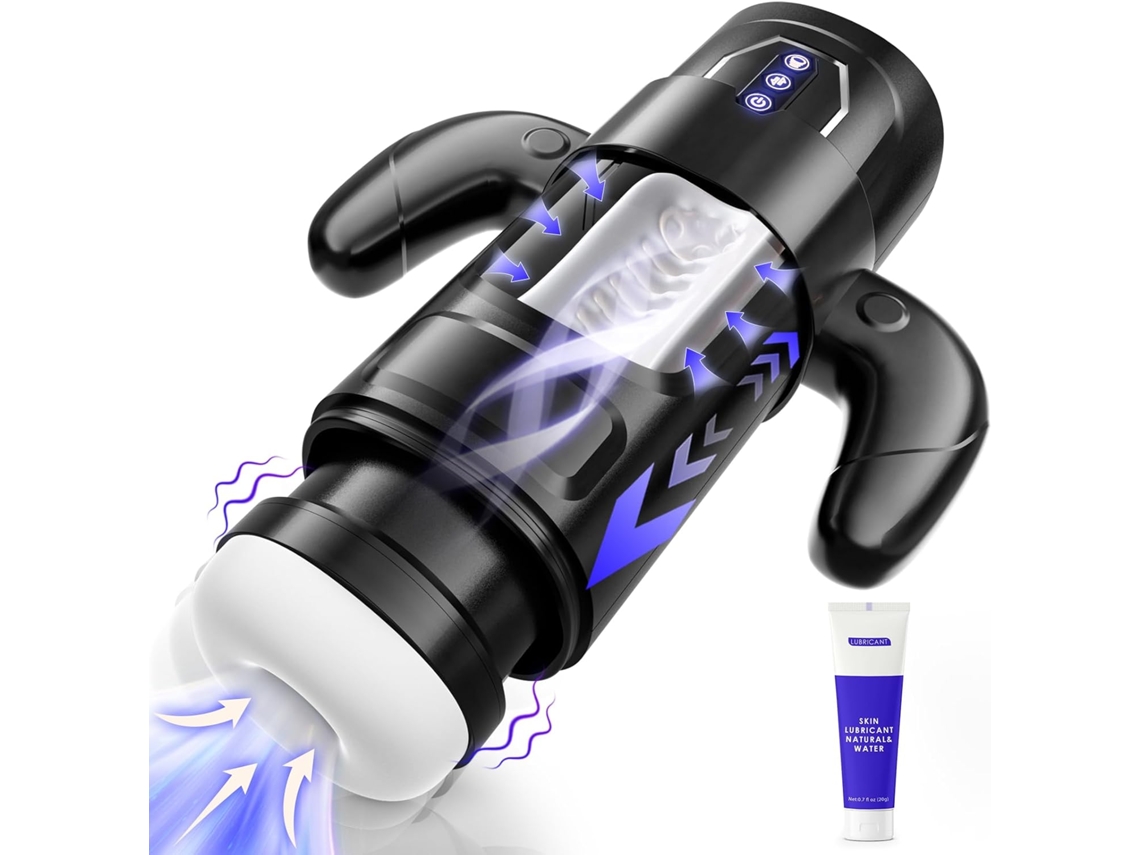 Masturbador Masculino Automtico Com 6 Modos De Empurro E 3 De Suco,  Masturbador Peniano Mos Livres Com Ala Para Homem | Worten.pt