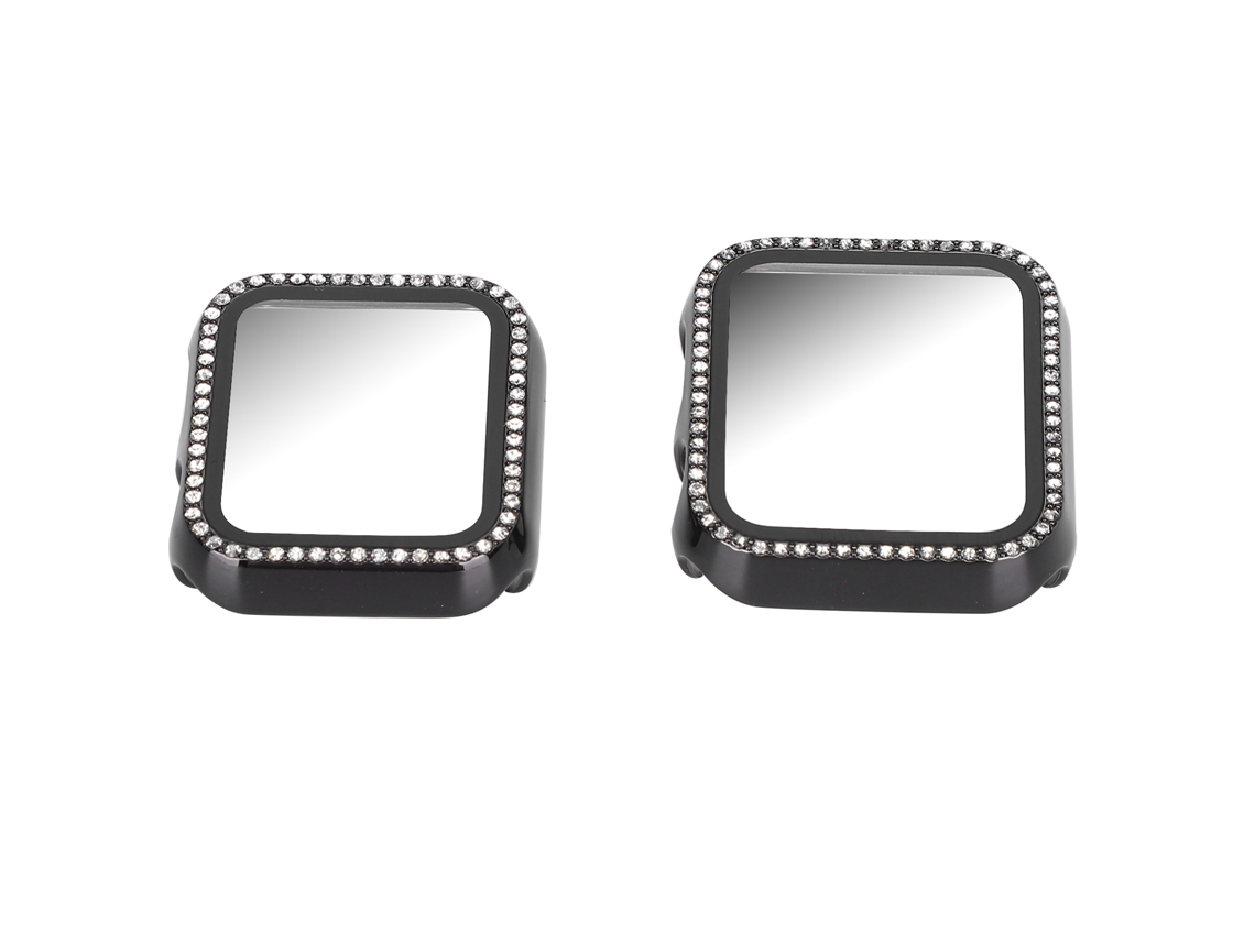 Capa protetora brilhante com strass para Apple Watch Series 3.