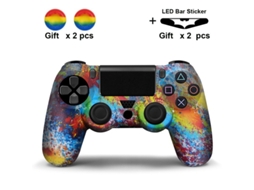 Capa Comando Para Ps4, Protetor De Alça De Silicone Antiderrapante Com Tampa De Proteção Para Polegar Cuich