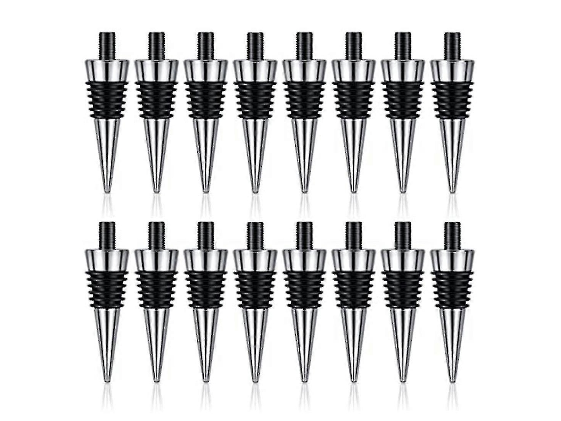Kit Com 16 Rolhas De Metal Reutilizáveis ​​para Vinho, Ideais Para Casamentos E Festas Com Vinho.