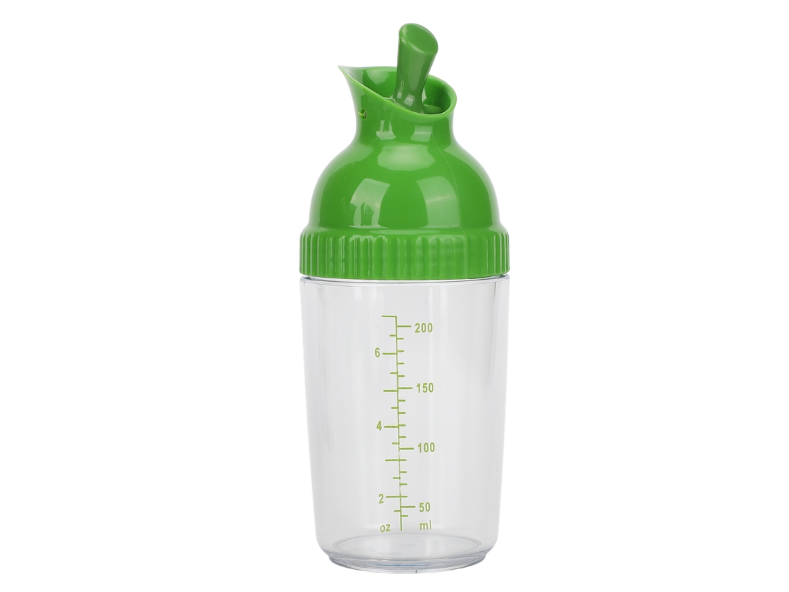Frasco agitador para molho de salada 200ml, sem BPA, anti-vazamento, com tampa, cozinha verde S/MARCA