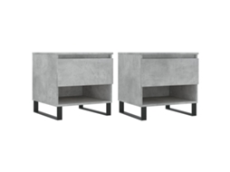 Conjunto de 2 Mesas de Centro Cinza Cimento MAISON EXCLUSIVE 50x46x50 cm