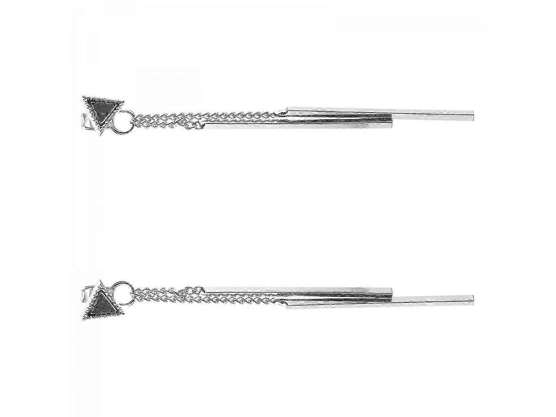 Brincos Pendentes De Prata, Tassel Triangular, 5 Pares, Para Mulheres