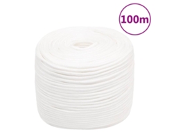 Vidaxl Corda De Barco 8 Mm 100 M Polipropileno Branco Completo