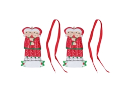 2pcs Pingente de Natal em Resina S/MARCA