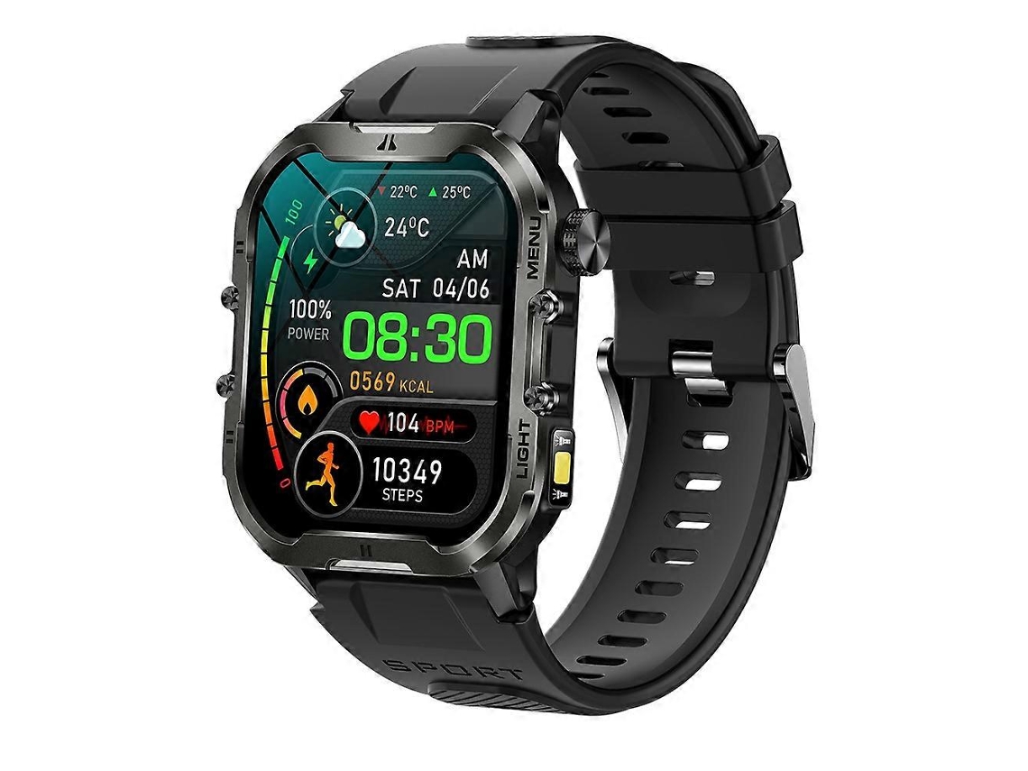 Smartwatch T26 com tela colorida de 1,96 polegadas, suporta chamadas Bluetooth e monitoramento de saúde. Ly Ebike
