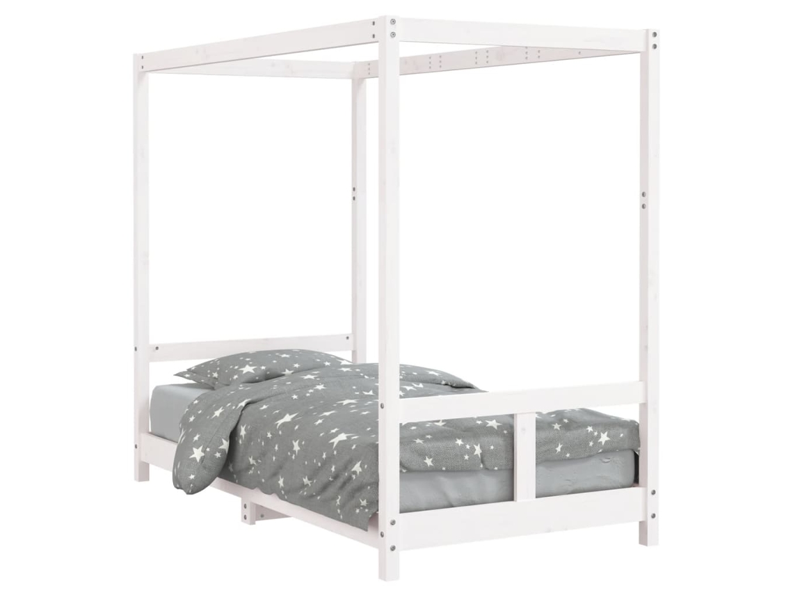 Estrutura de Cama Infantil Pinho Maciço Branco MAISON EXCLUSIVE (80x160 cm)