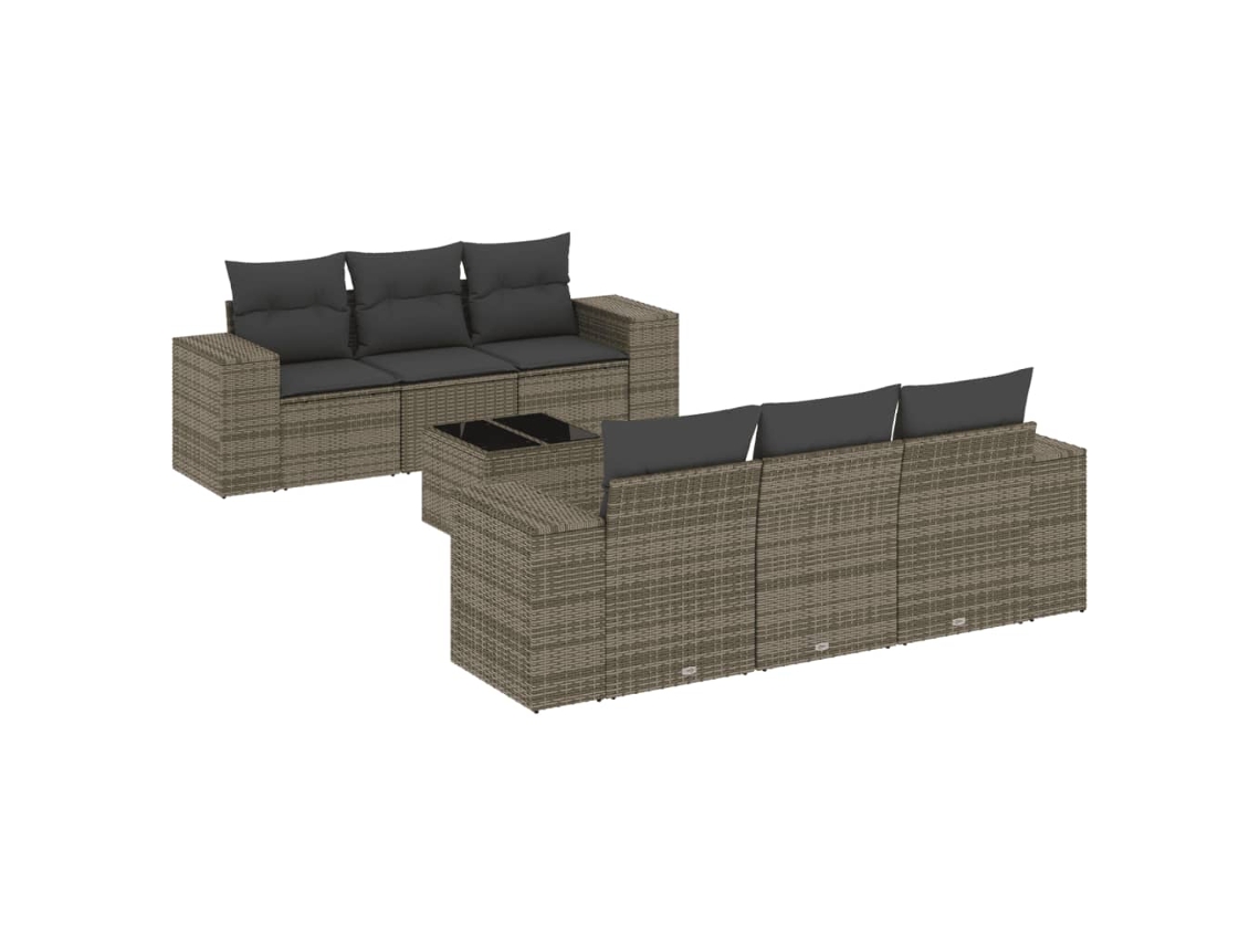 Garden Sofa Set, Garden Sofa Sets Vidaxl Cinzeto Rattan / Vime (n/a)