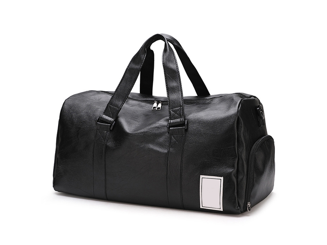 Bolsa de Ginástica AQUAFORGE de couro PU, com compartimento para sapatos, grande