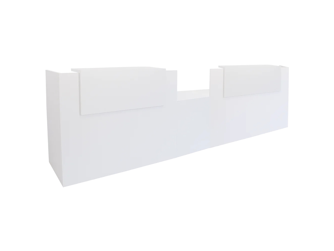 Recepção Dupla Basic Adaptada para Pessoas com Deficiência OFILIKE (Branco - 180+60+180 cm)