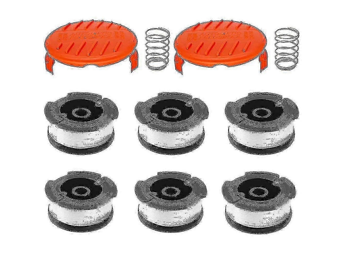 Kit com 6 Carretéis de Fio para Aparador de Grama AQUAFORGE, compatível com Black+decker A6481