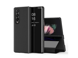 Capa Para Samsung Galaxy Z Fold4 5g Com Revestimento Eletroplástico, Flip Espelhada E Resistente A Impactos.