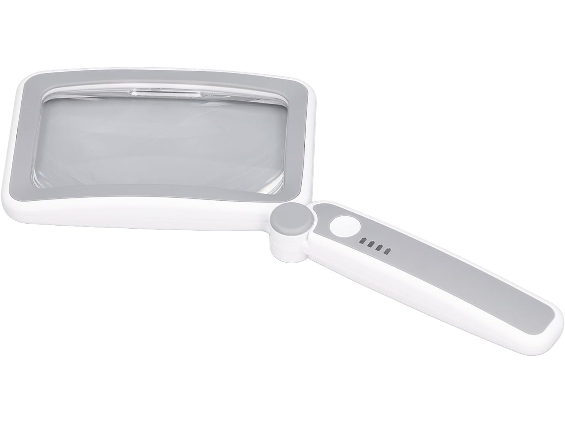 Lupa SFUSHOS portátil com 4x de ampliação e luz LED
