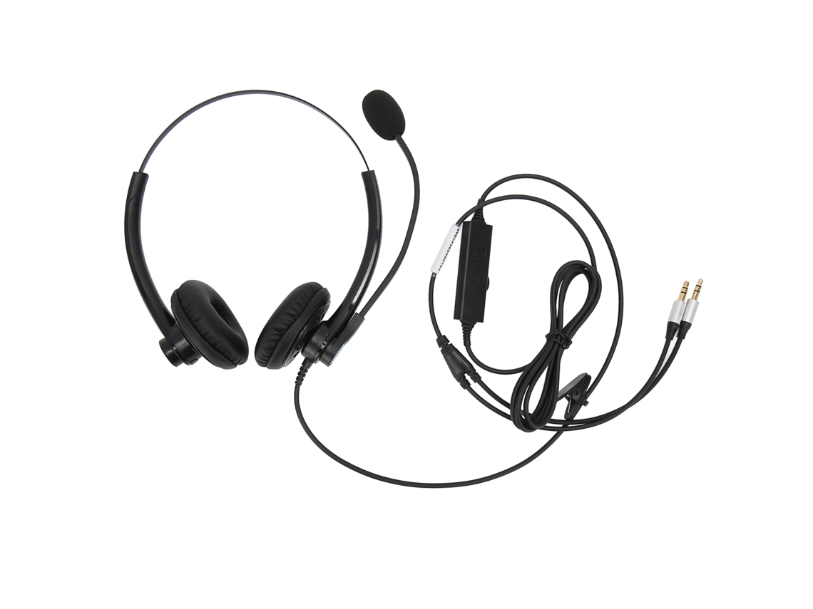 Aetheria fone de Ouvido com Fio Binaural para Atendimento Ao Cliente com Microfone Redução de Ruído Plug 3.5mm