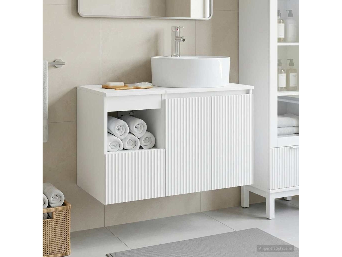 Vidaxl Conjunto De Móveis Para Banheiro 2 Unid. Branco