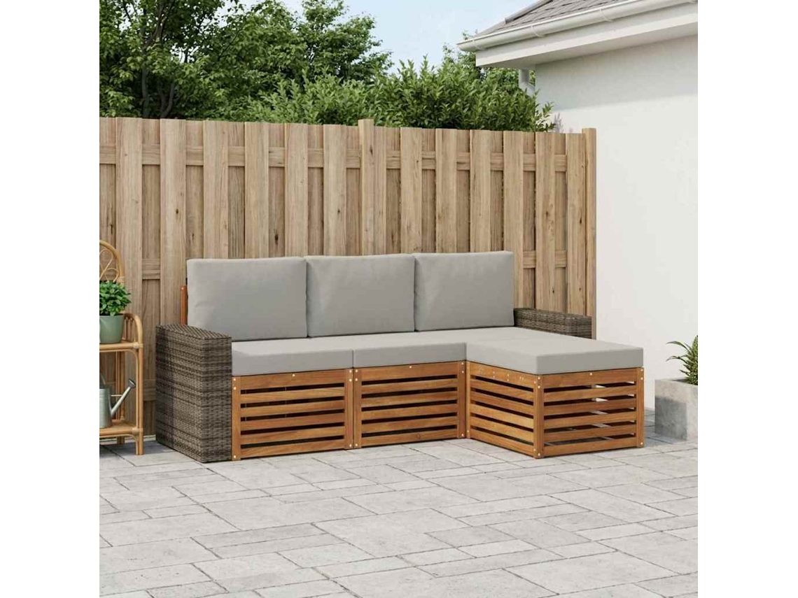 Vidaxl Conjunto De Sofás Para Exterior 4 Unid.