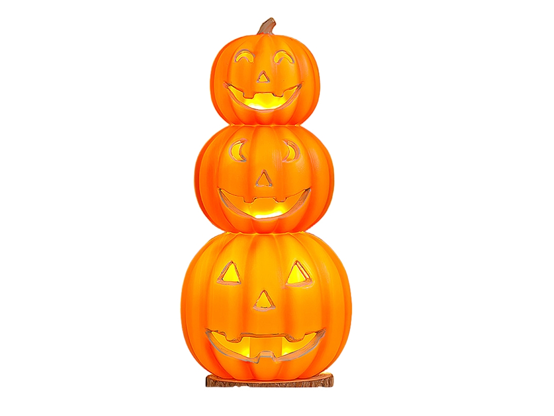 Laxiscreed Ilumina Abóbora De Halloween Para Decoração De Jardim E Loja Com Luz, Grande E Recarregável