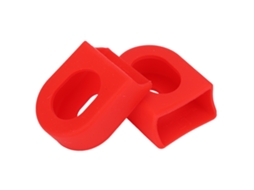 1 Par 2pcs Protetores De Braço De Manivela De Silicone Macios Capas Para Bicicleta Acessório (vermelho)