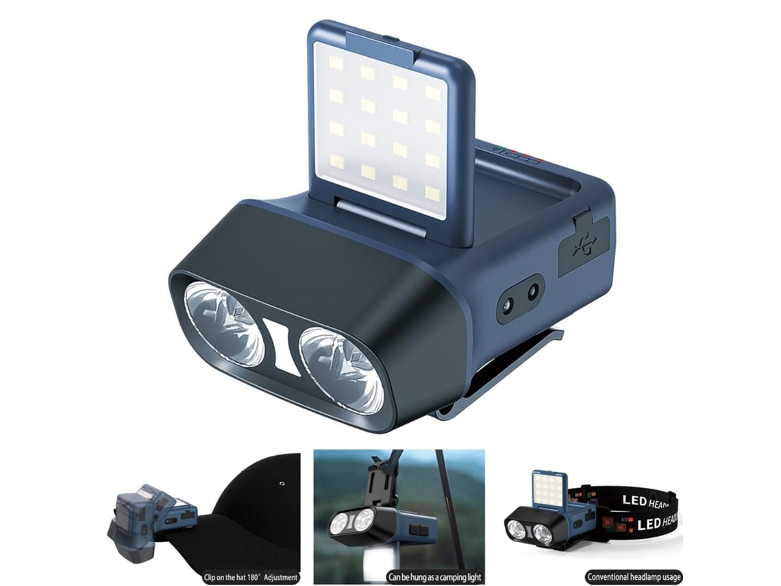 Luz Led Para Boné Chronus 900 Lúmenes Com Sensor E Brilho Regulável