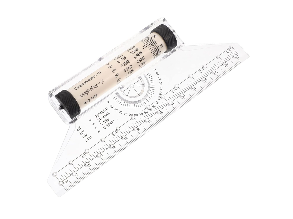 Régua De Desenho Multifuncional Gadpiparty De 15 Cm Com Rolo