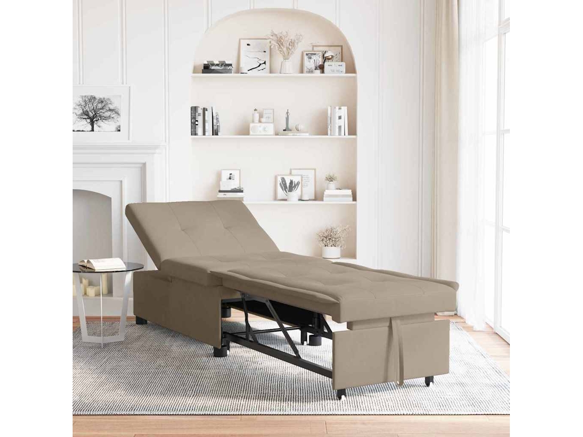 Vidaxl Sofá-cama Retrátil Cinzento-acastanhado 194 X 67 X 82 Cm