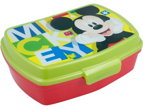 Lancheira MICKEY MOUSE (Vermelho - Plástico - 5.6 x 17 x 14 cm)