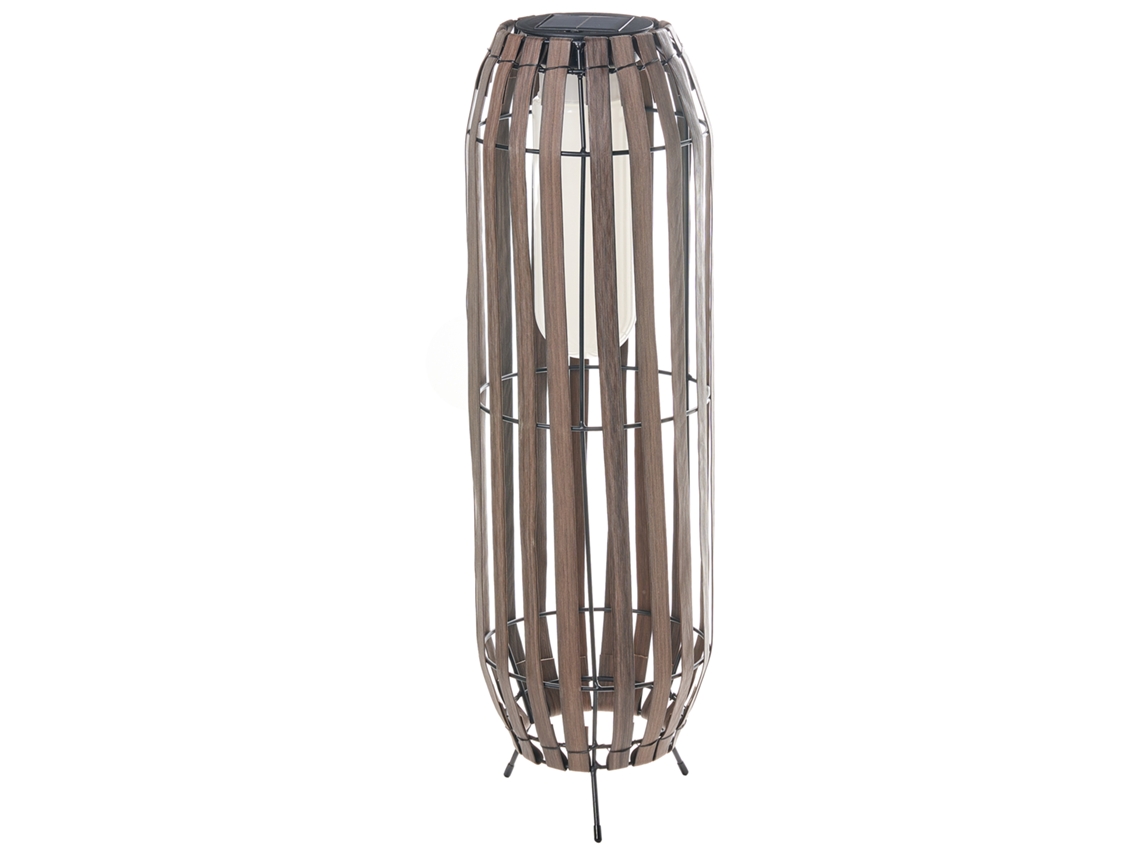 Linterna Solar Beliani Muzizi De Material Sintético Marrón 20x20x69