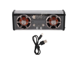 Caixa de Som Bluetooth Transparente com Subwoofer 2x5w, Portátil e Sem Fio, com Bluetooth 5.3 e Luzes Coloridas para CHABERLU