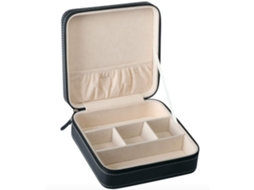 Estojo Elegante Para Joias De Viagem, Exterior Em Couro Sintético De Alta Qualidade Para Durabilidade E Estilo Incomparáveis, Presente Perfeito Para S