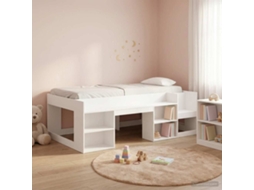 Vidaxl Estrutura De Cama Infantil Com Armazenamento Branco 75 X 190 Cm