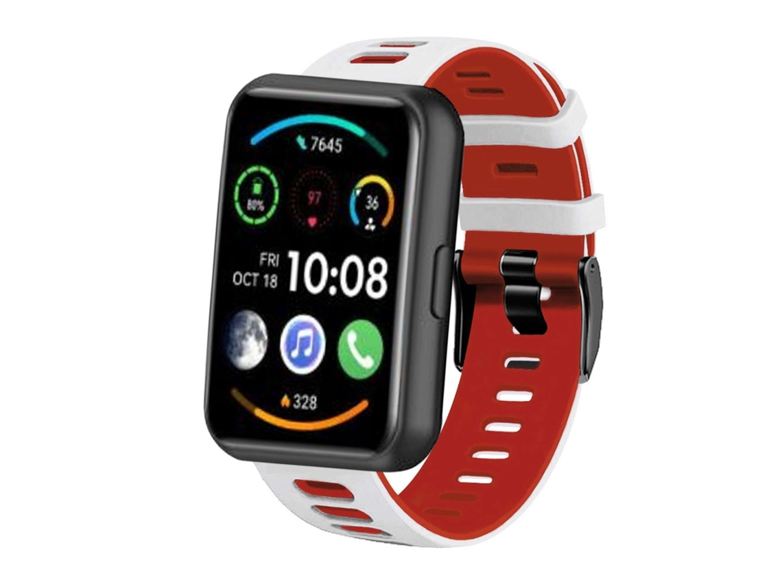 Bracelete Huawei Watch Fit 2 Pulseira outdoor Branco e Vermelho