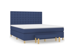 Box Spring Bed, Box Spring Beds Vidaxl Azul Tecido (160 X 200 Cm)