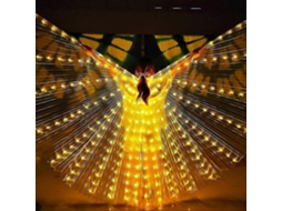 Fantasia De Dança Do Ventre Com Led De 145 Cm De Comprimento, Ísis, Anjo, Borboleta, Xale, Fada, Cosplay Olysi Shop