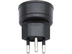 Adaptador De 2 Pinos Da Ue Para Suíça/liechtenstein Tomada 3 De/fr/it/es Visitantes França/alemanha(1 Unidade, Preta)