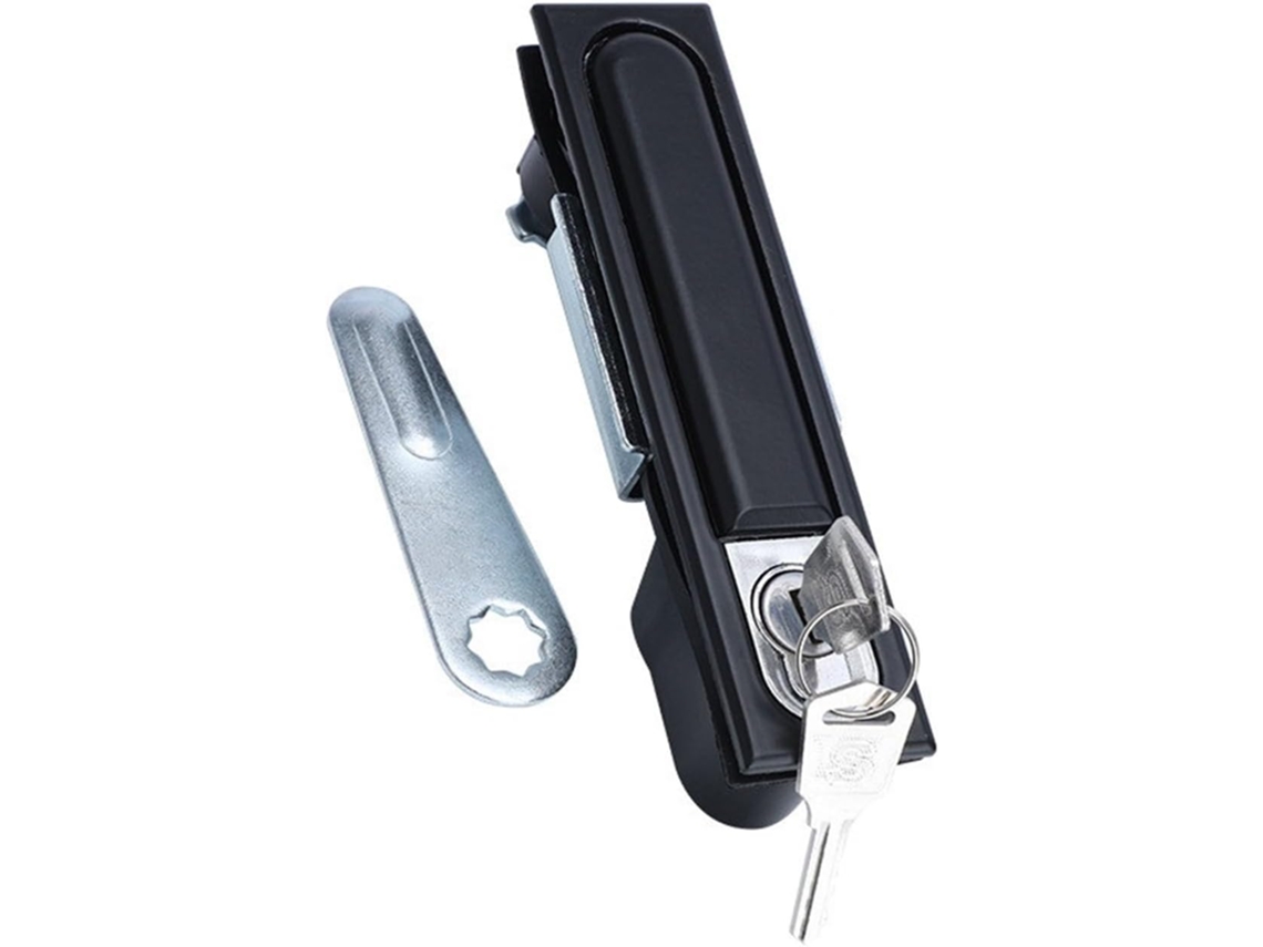 Fechadura Ms490, Ms490 Preta Para Armário De Distribuição, Porta