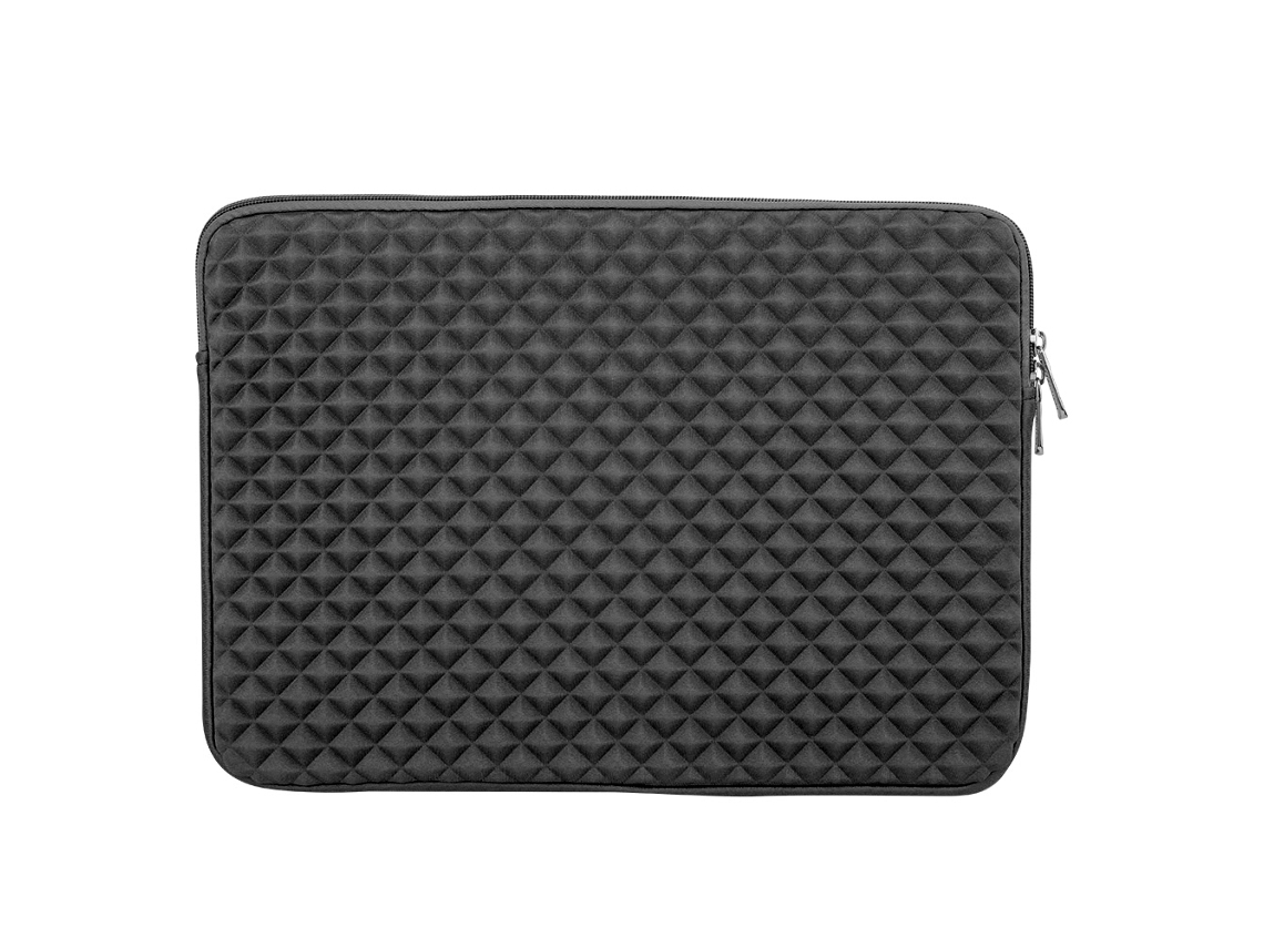 Funda Protectora Para Notebook De 15,6 Polegadas Com Textura De Diamante, Bolsa Com Fecho Zipper Preta