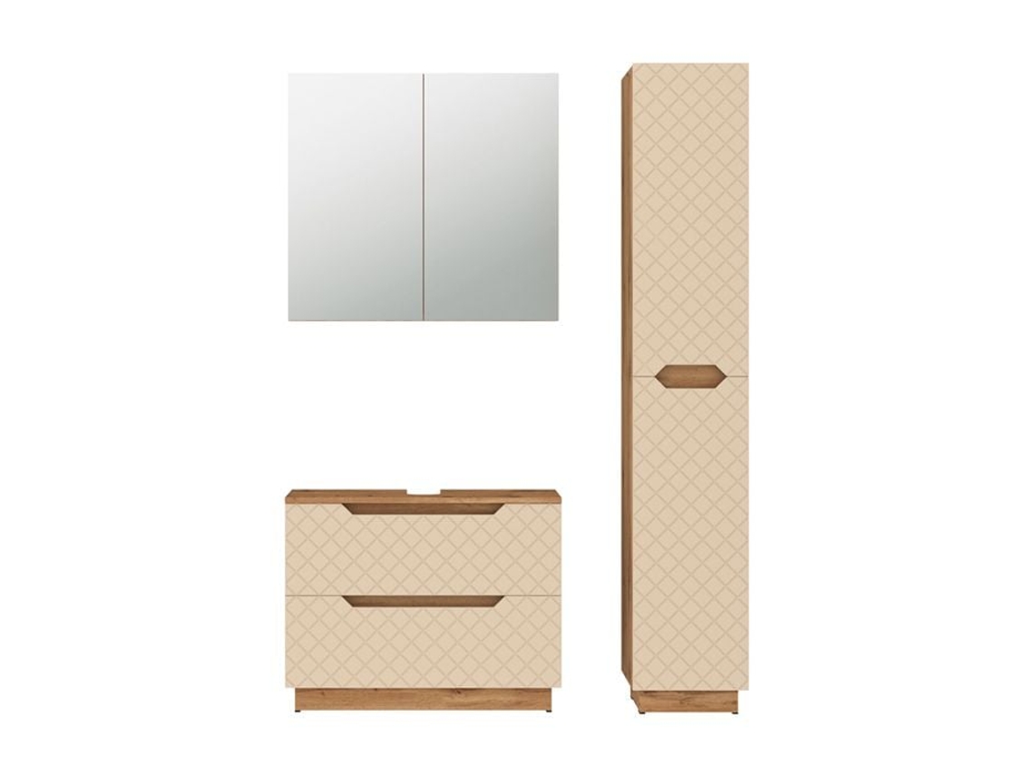 Conjunto de Mobiliário para Casa de Banho VICCO 5 Peças com Lavatório e Espelho (100 cm)