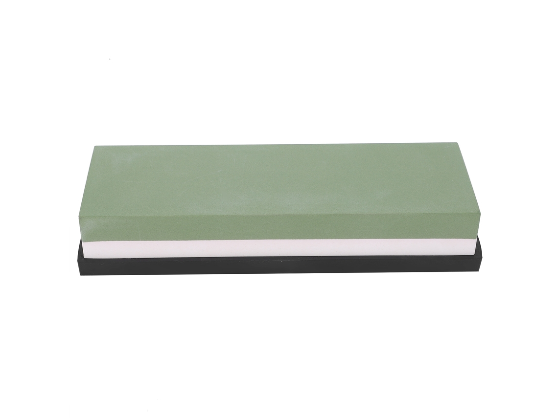Pedra de afiar facas dupla face em alumínio fundido branco com base, grãos 1000/4000, para uso doméstico.