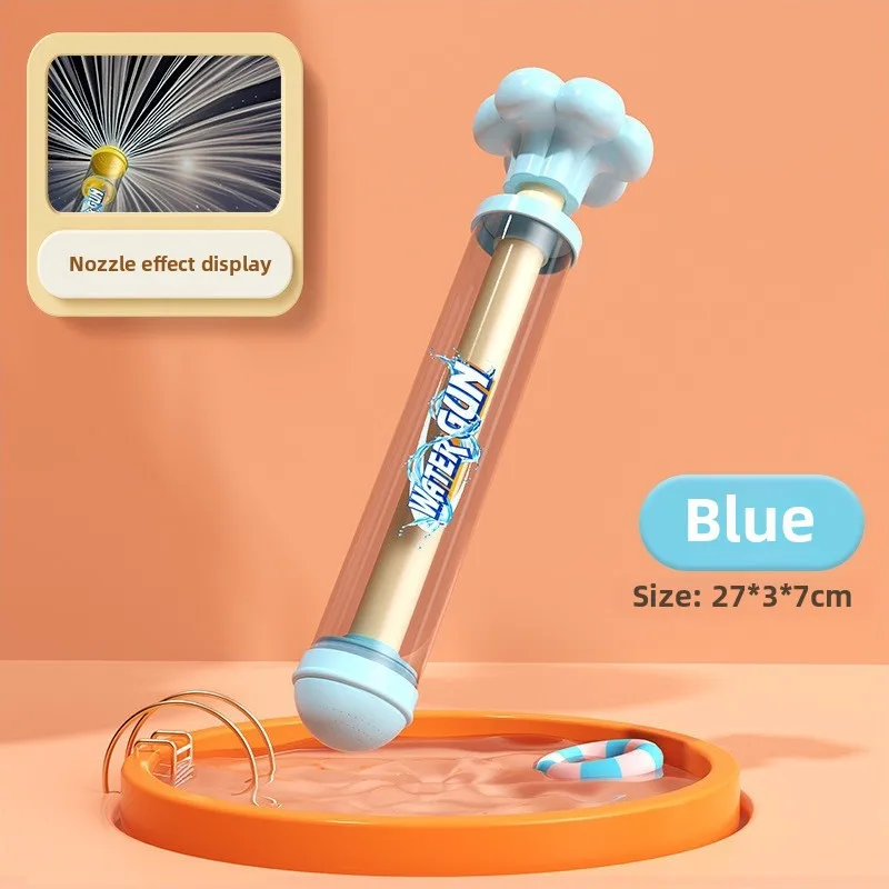 Pistola de Água Infantil, Brinquedo de Jato de Água Retrátil MDUG (azul)