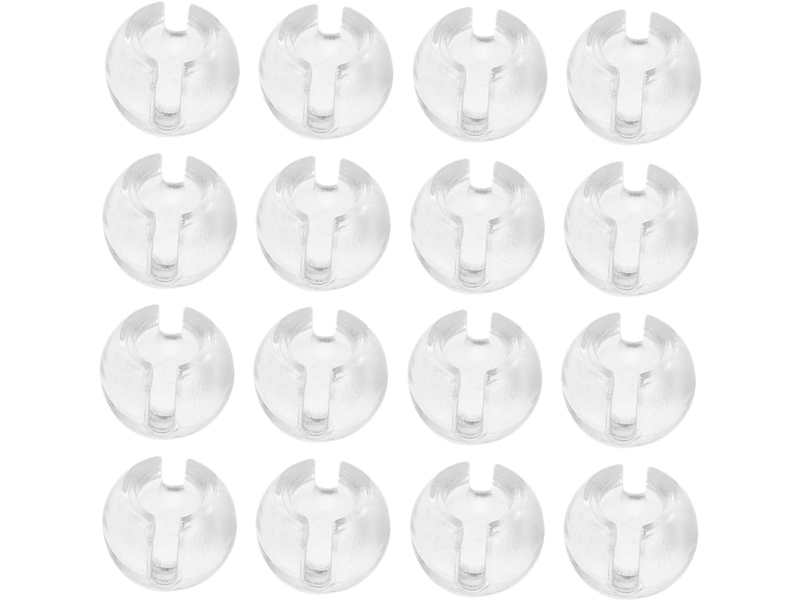 Kit Com 100 Contas Transparentes Para Cortinas Romanas, Cortinas De Rolo Verticais E Janelas, Com Conectores E Prendedores De Corrente.