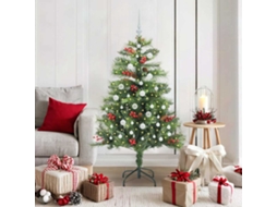 Vidaxl Árvore De Natal Artificial 150 Led Branco Quente Pvc E Metal