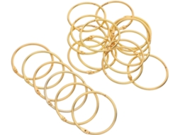 Doitool 48 Anéis De Metal Dourado Clips Pasta, Fecho Firme E Estrutura Articulada, Ideal Escritório E Escola