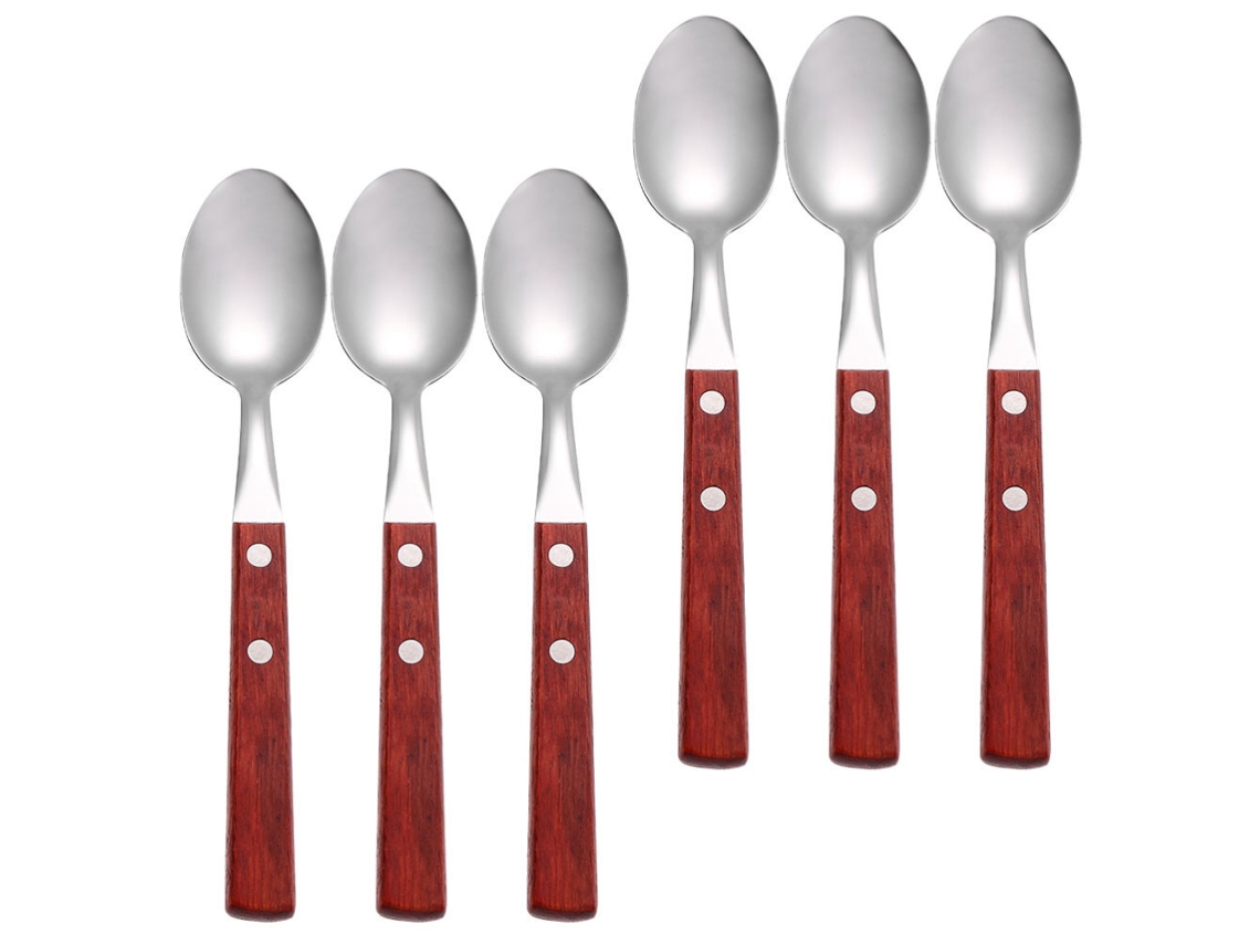 6 Colheres De Aço Inoxidável Para Mexer Colheres De Cozinha Colheres De Café Em Grão SUNNY SPACES