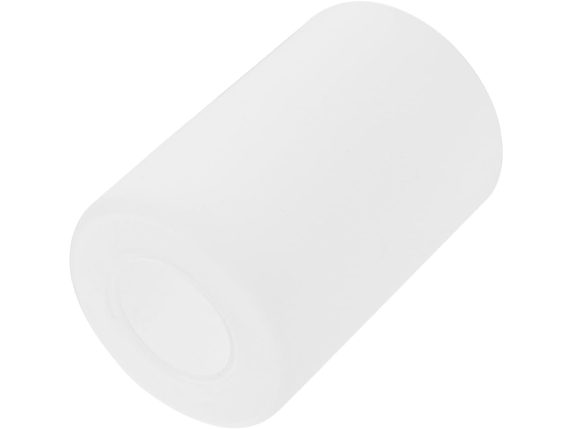 Luminária De Mesa Minimalista Com Difusor De Luz Diurna, Compatível Com Soquete E27, Em Vidro Cilíndrico Branco.