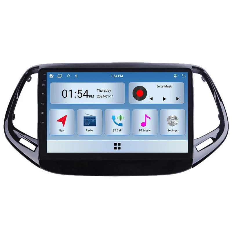 Autorrádio Multimédia Szsmart 6gb Ram 128gb Rom Carplay Para Jeep Compass 2 Mp 2016 2018 Carro Rádio Bluetooth Gps Navegação