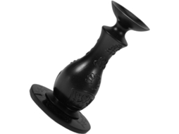Batente De Porta De Parede, Antiderrapante E Silencioso, Em Pvc Preto.